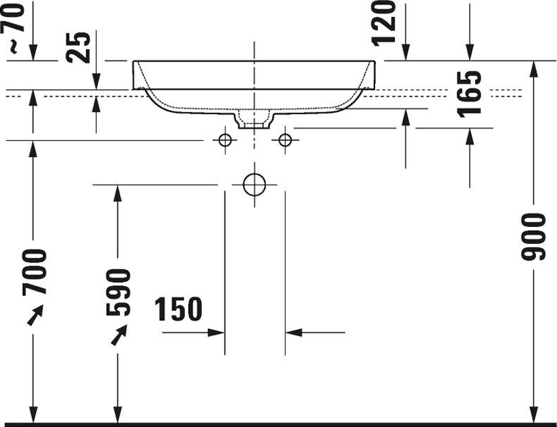 Раковина Duravit Happy D.2 Plus 60 2359606100, антрацит матовый/белый - duravit shop