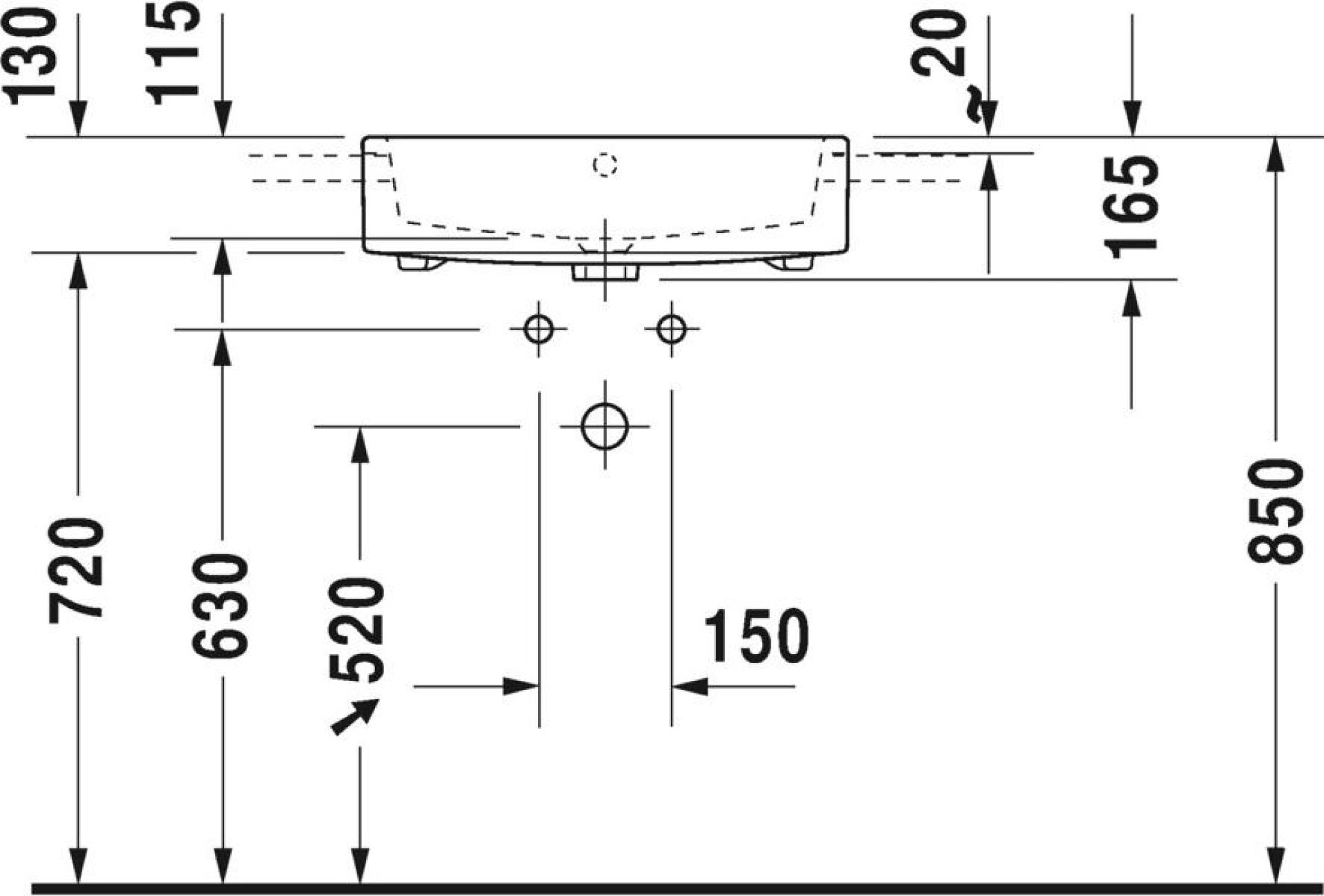 Раковина Duravit Vero Air 55 см 0382550000, белый - duravit shop