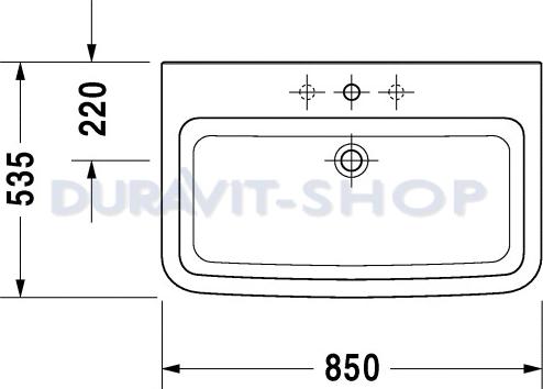 Раковина 85 см Duravit Esplanade 2622850000 - duravit shop