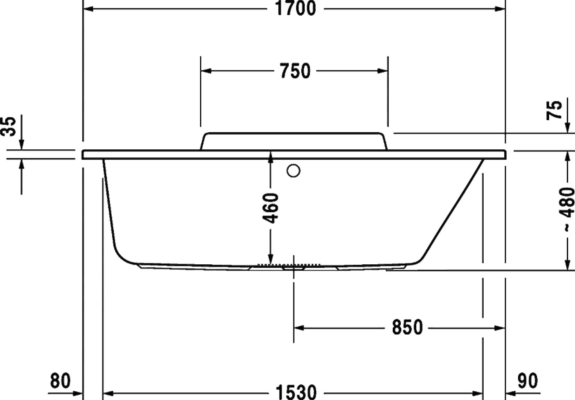 Акриловая ванна 170х75 Duravit DuraStyle 700297000000000 - duravit shop