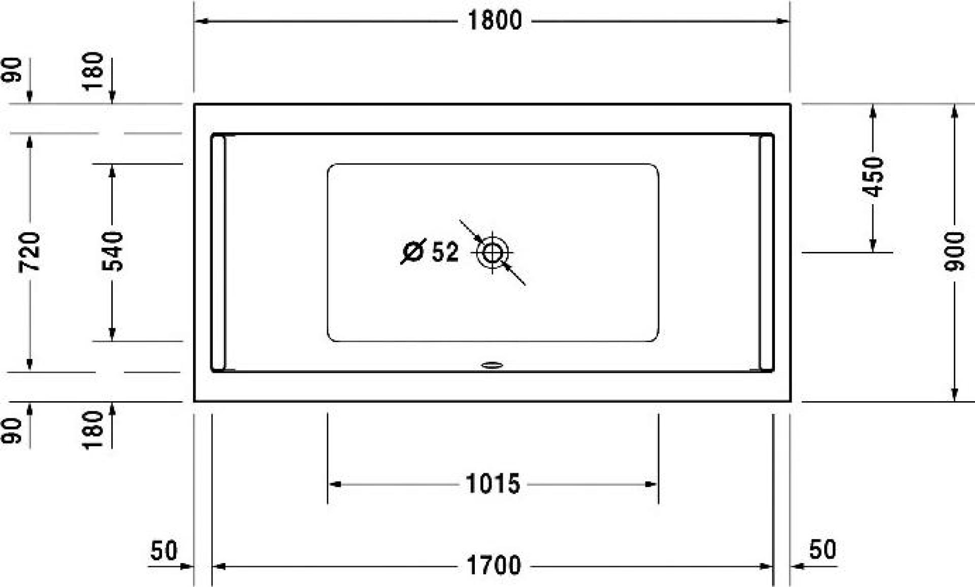 Акриловая ванна Duravit Starck 180x90 700339000000000, белый - duravit shop