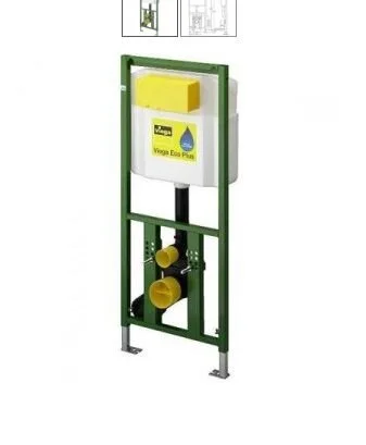 Инсталляция Viega с безободковым унитазом Duravit D-Code 45700900A1, сиденье микролифт клавиша хром, комплект - duravit shop