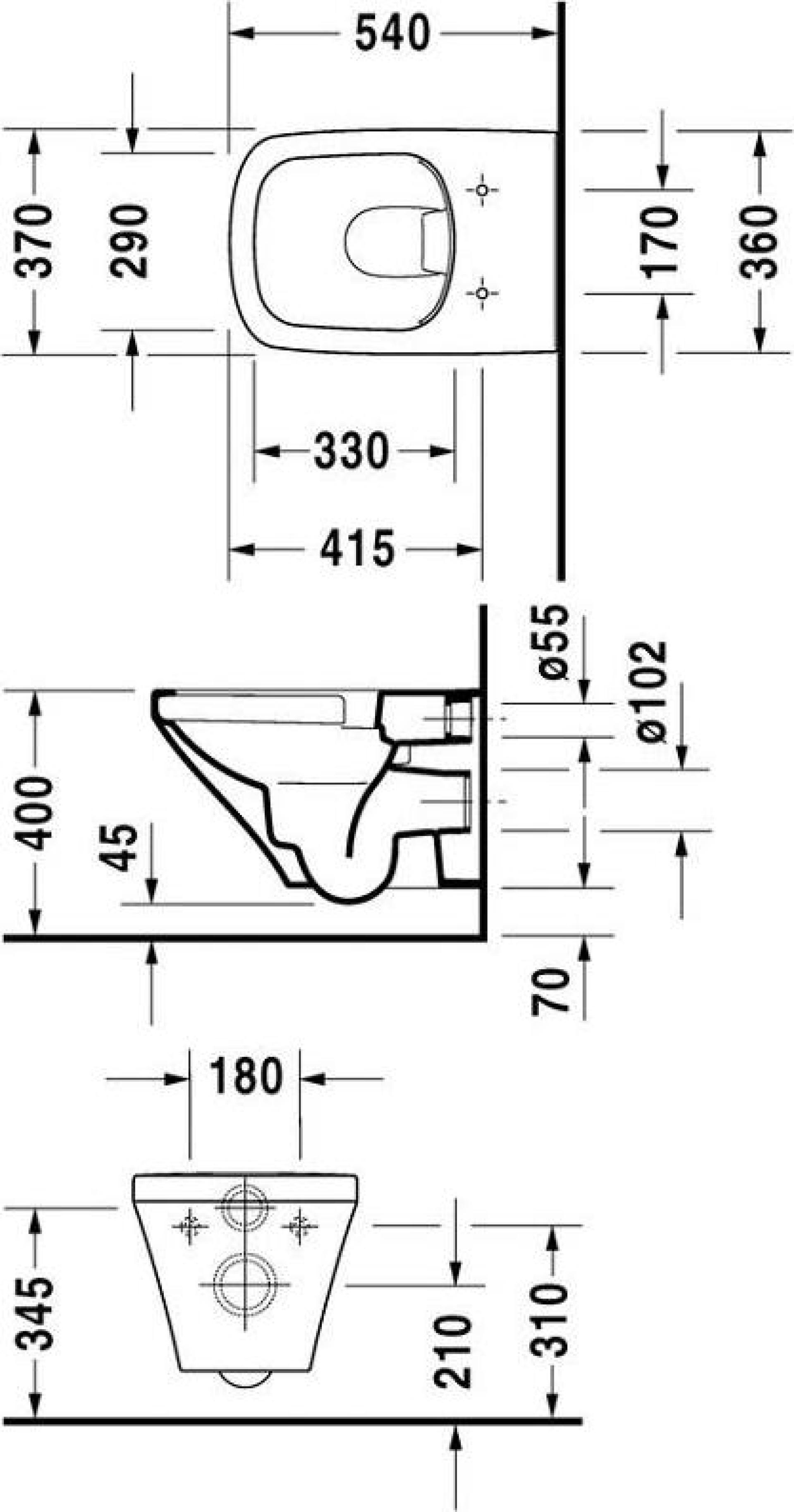 Подвесной унитаз Duravit DuraStyle 2552090000 - duravit shop