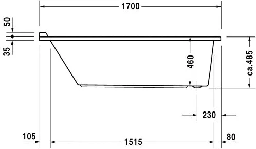 Акриловая ванна Duravit Starck 7000030000000 белый - duravit shop