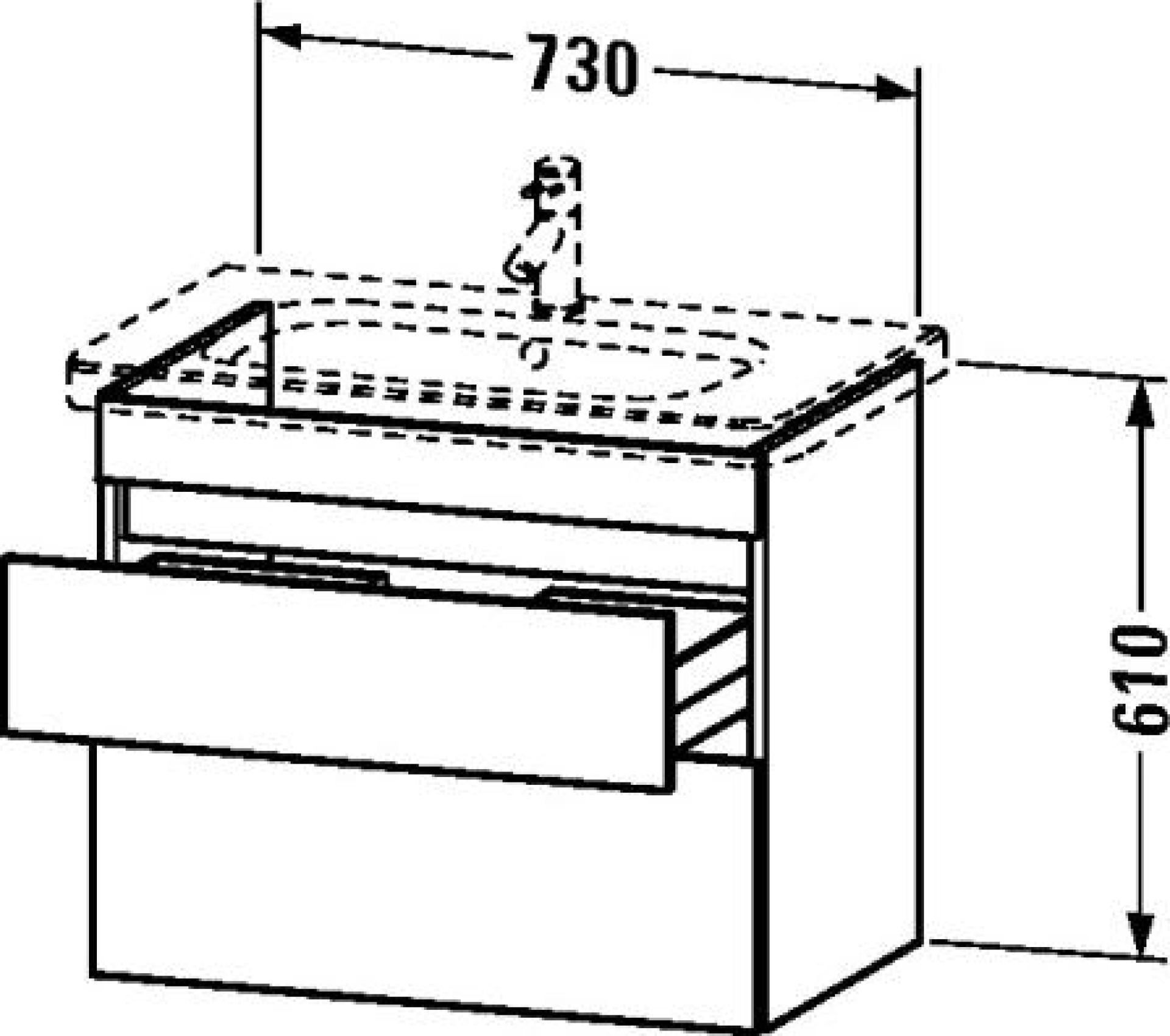 Тумба под раковину 73 см Duravit Durastyle DS648102222 белый - duravit shop