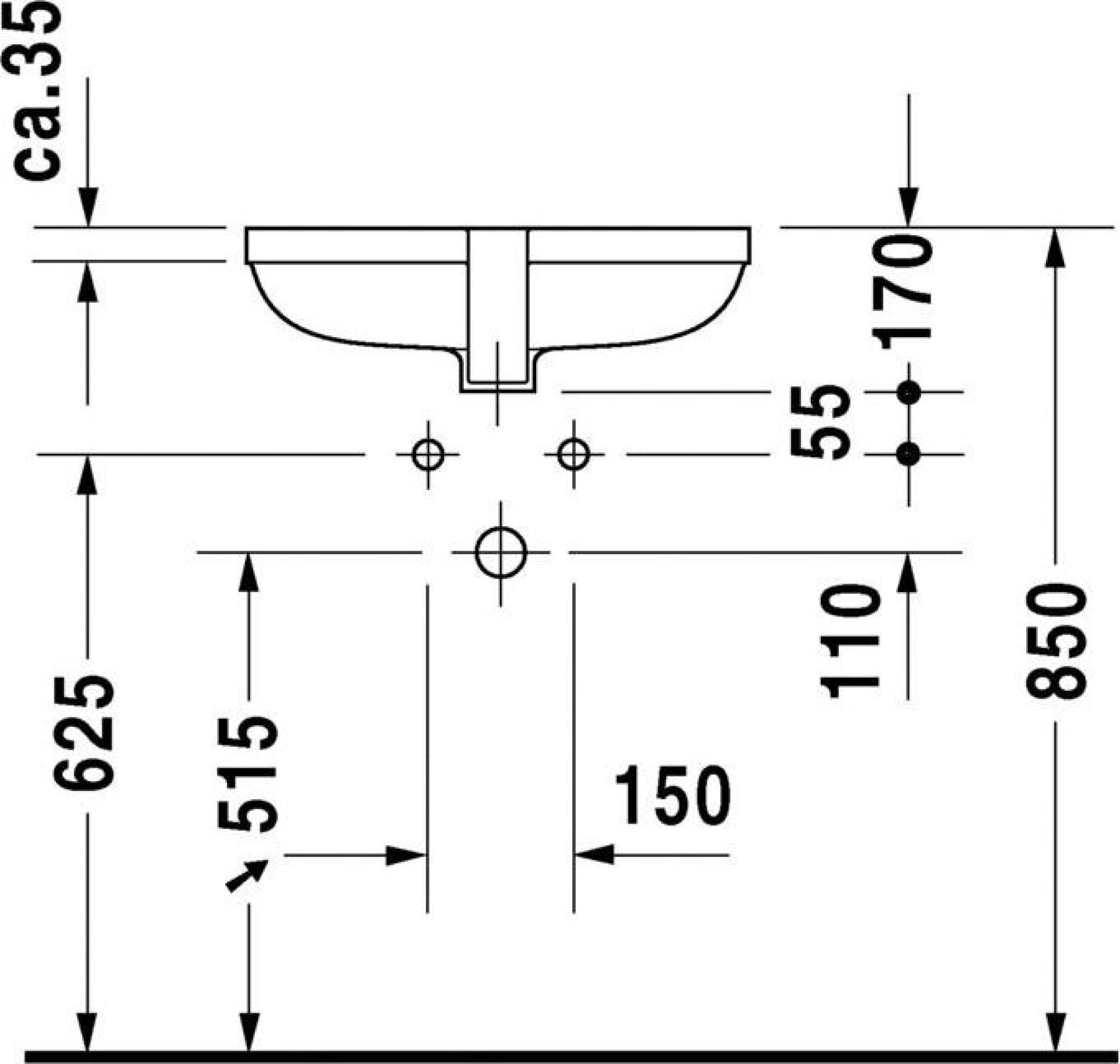 Раковина 48 см Duravit Happy D.2 0457480000 - duravit shop