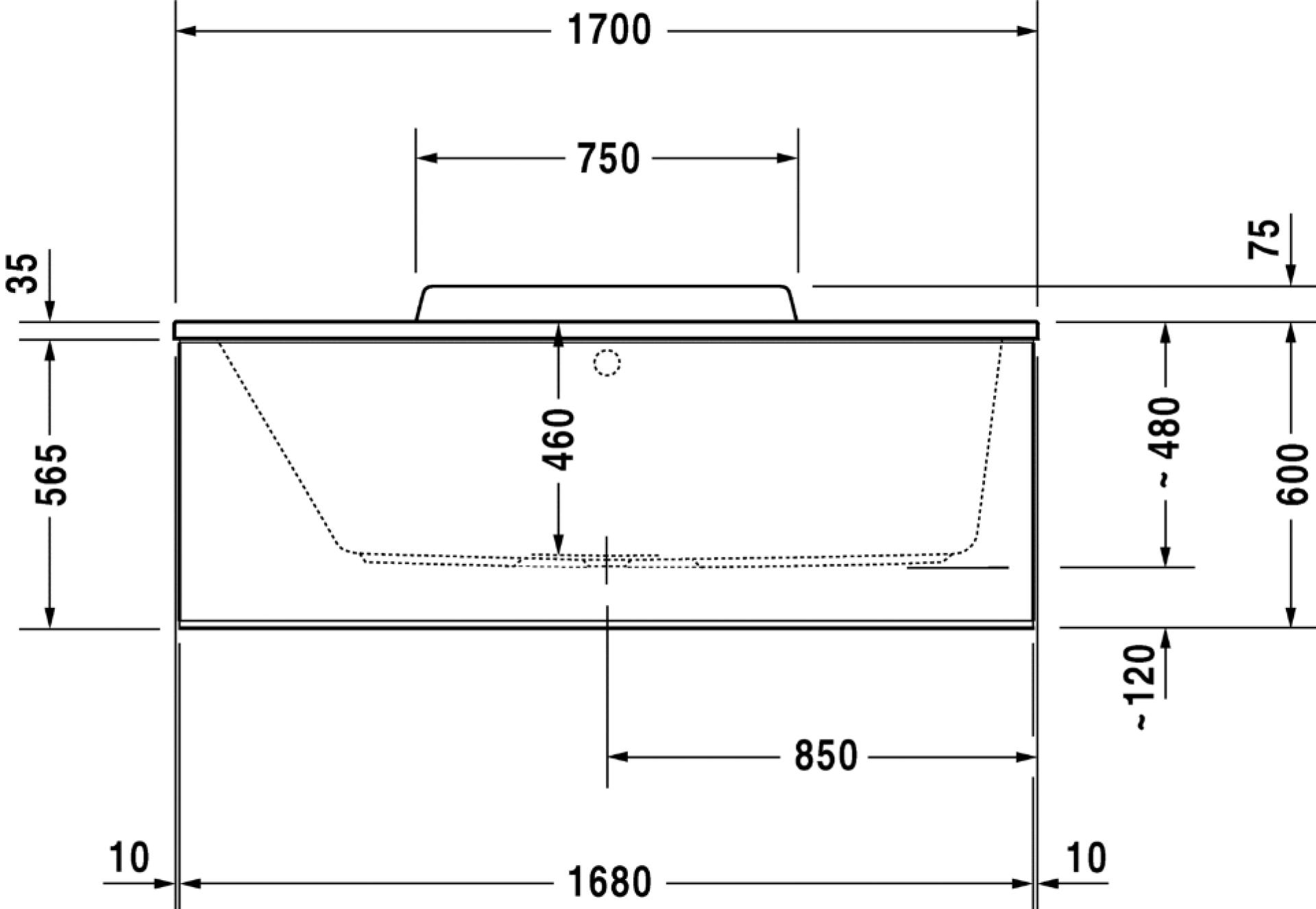 Ванна акриловая 170x70 Duravit Durastyle 700294 - duravit shop