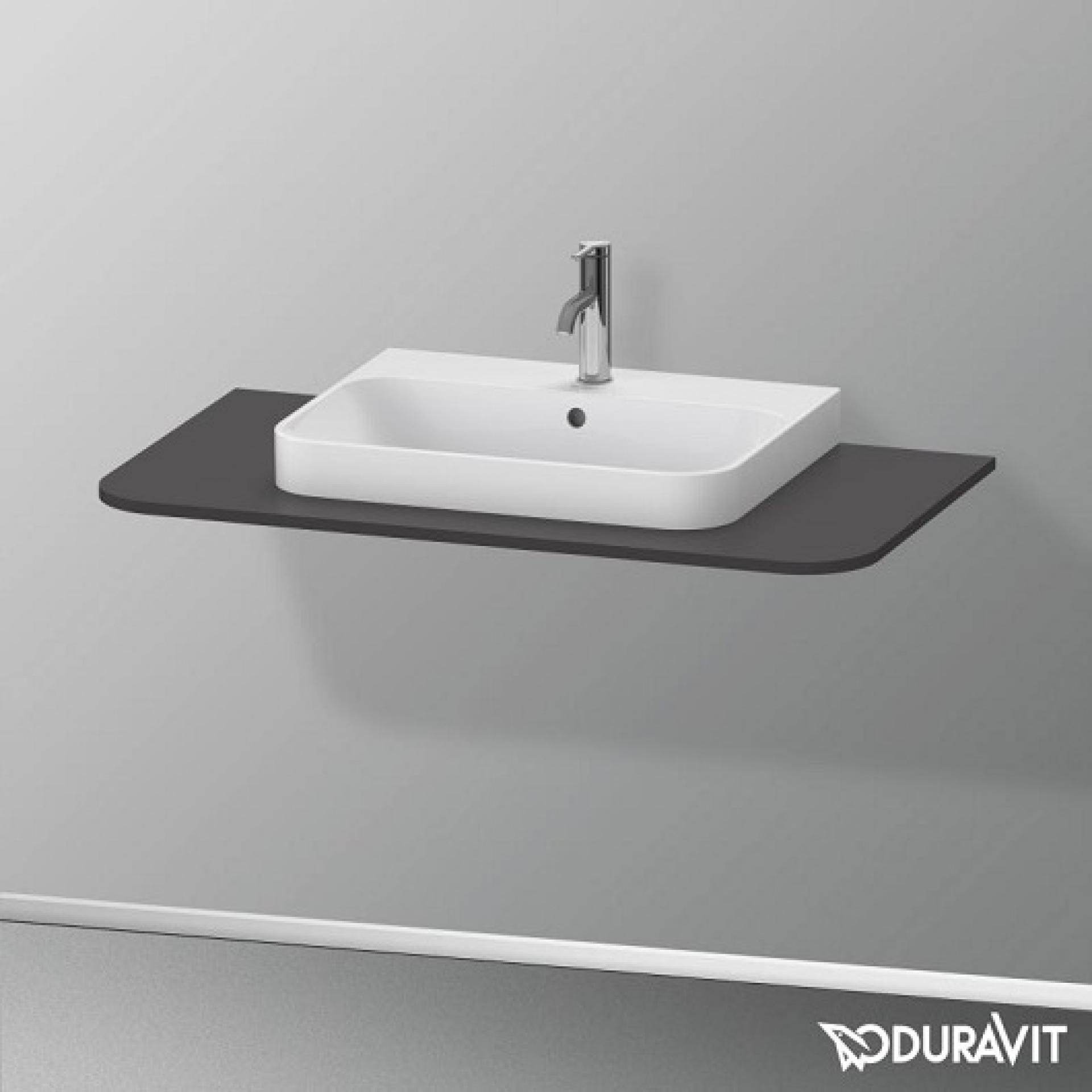 Столешница Duravit Happy D.2 Plus HP031E08080 с одним вырезом, графит матовый - duravit shop