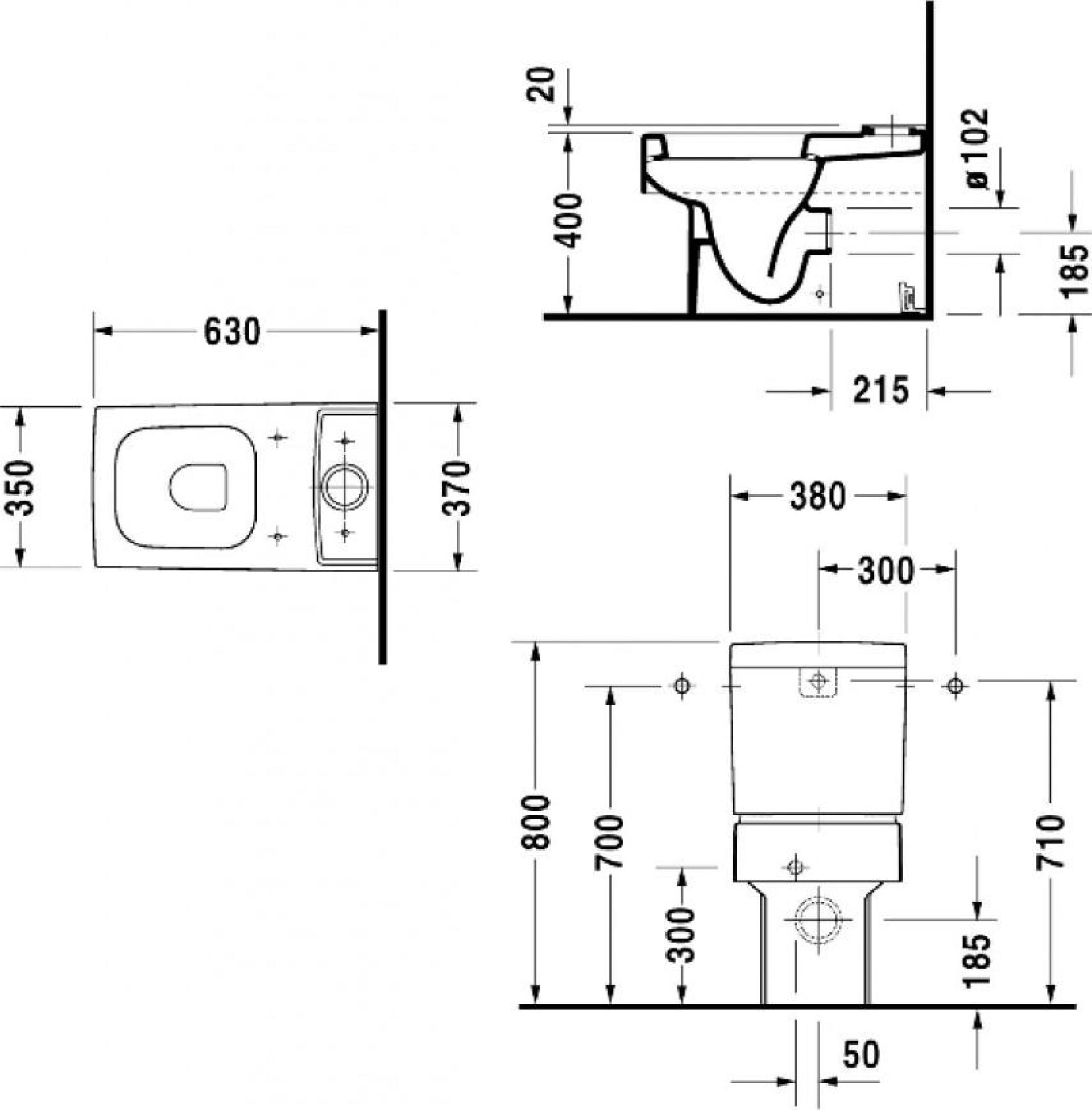 Чаша унитаза Duravit Vero 2116090000 - duravit shop