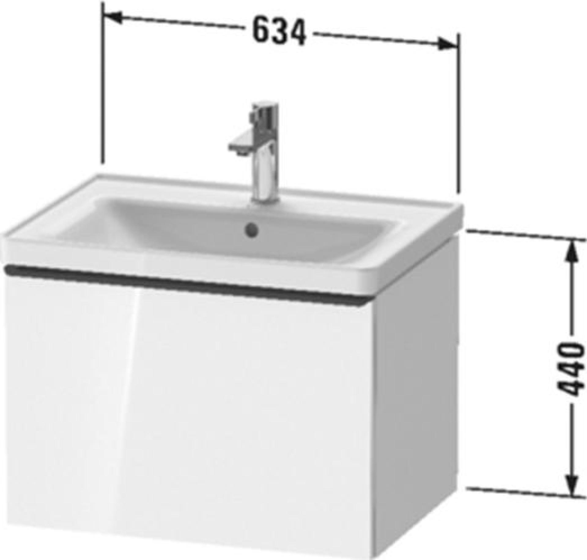 Тумба под раковину Duravit D-Neo 65 DE425401818, белый - duravit shop