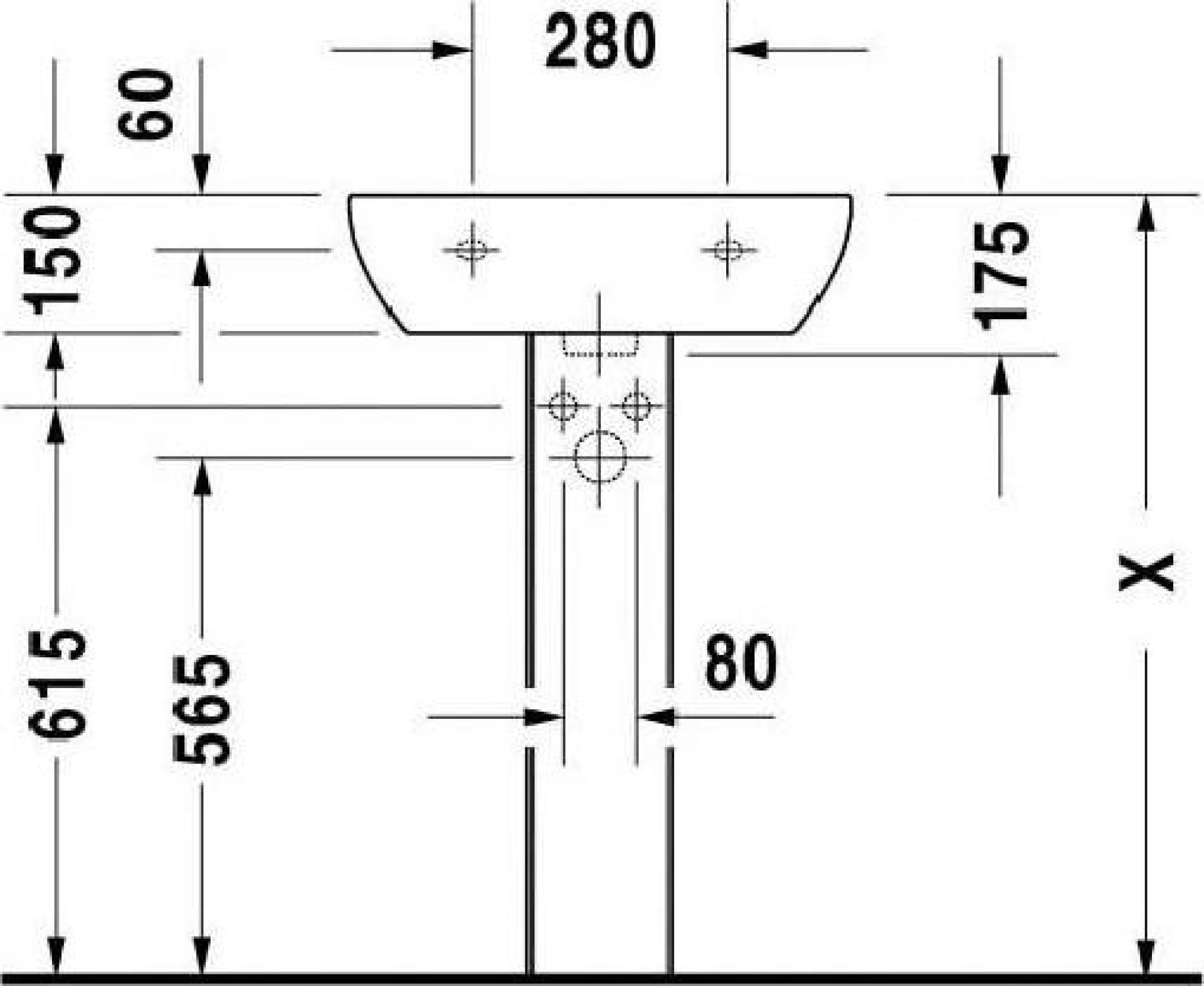 Пьедестал для раковины Duravit D-Code 08632700002 - duravit shop