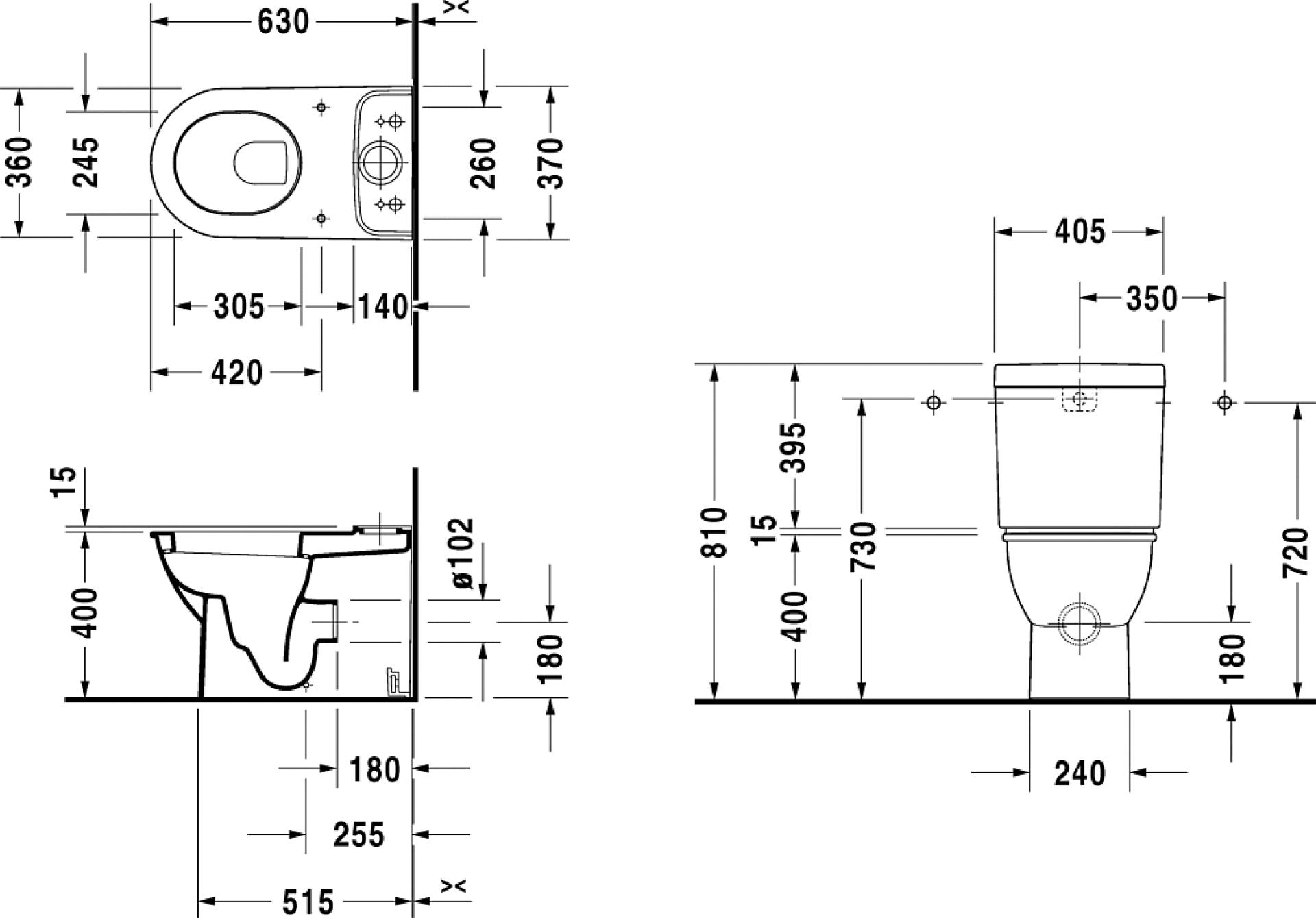 Чаша для унитаза-компакта Duravit Darling New 2138090000 - duravit shop