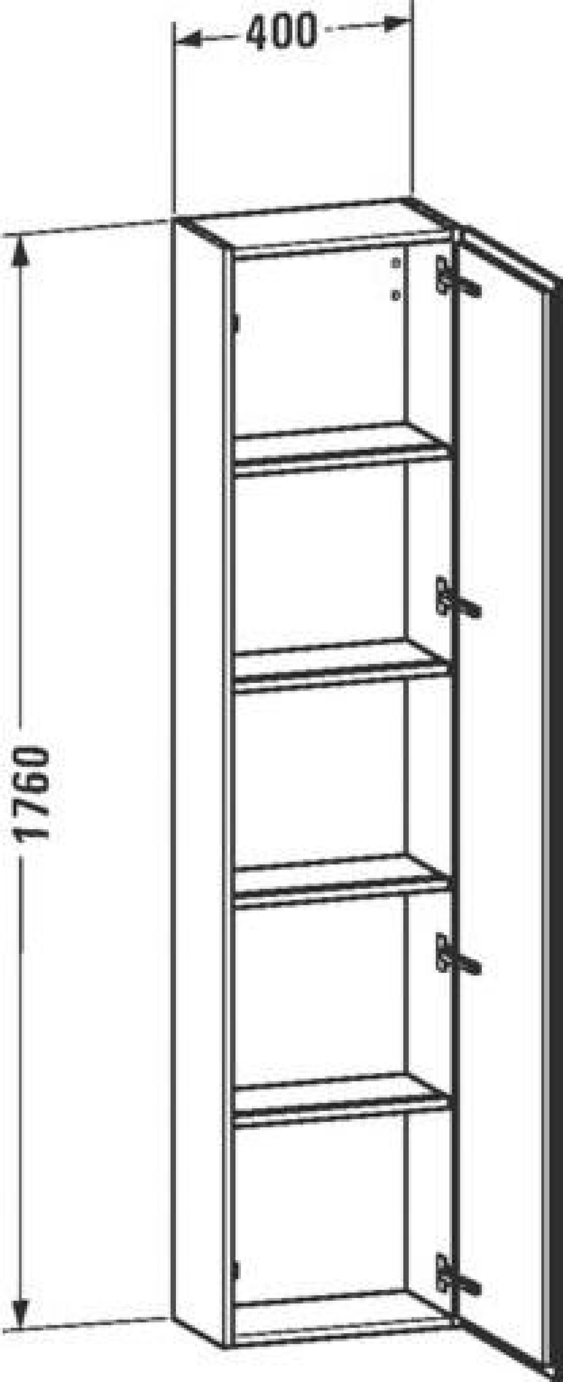 Шкаф-пенал Duravit L-Cube белый R LC1170R2222 - duravit shop