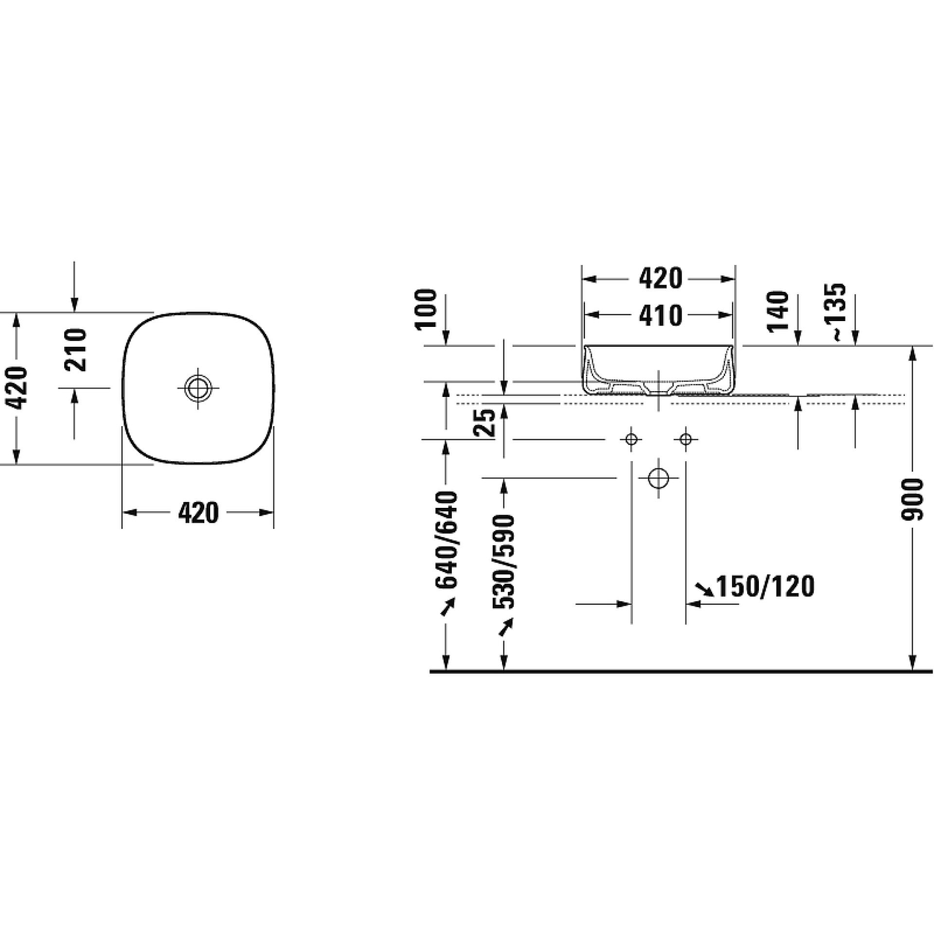 Раковина-чаша Duravit Zencha 42 2373421379 антрацит матовый - duravit shop