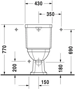 Напольный унитаз Duravit 1930 Series 022709 - duravit shop