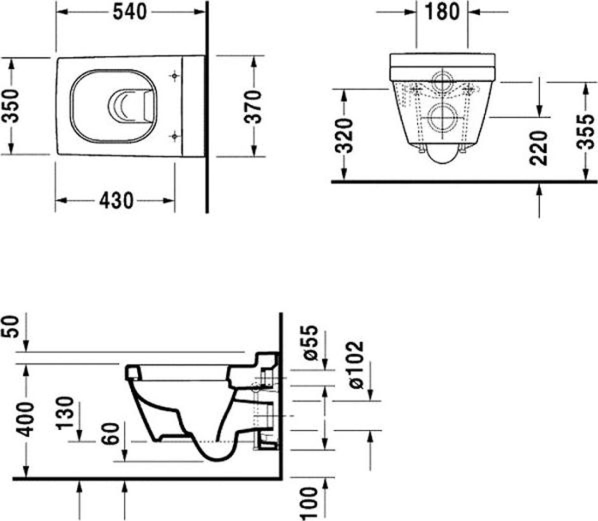 Унитаз подвесной Duravit 2 Nd Floor 2220090000 - duravit shop