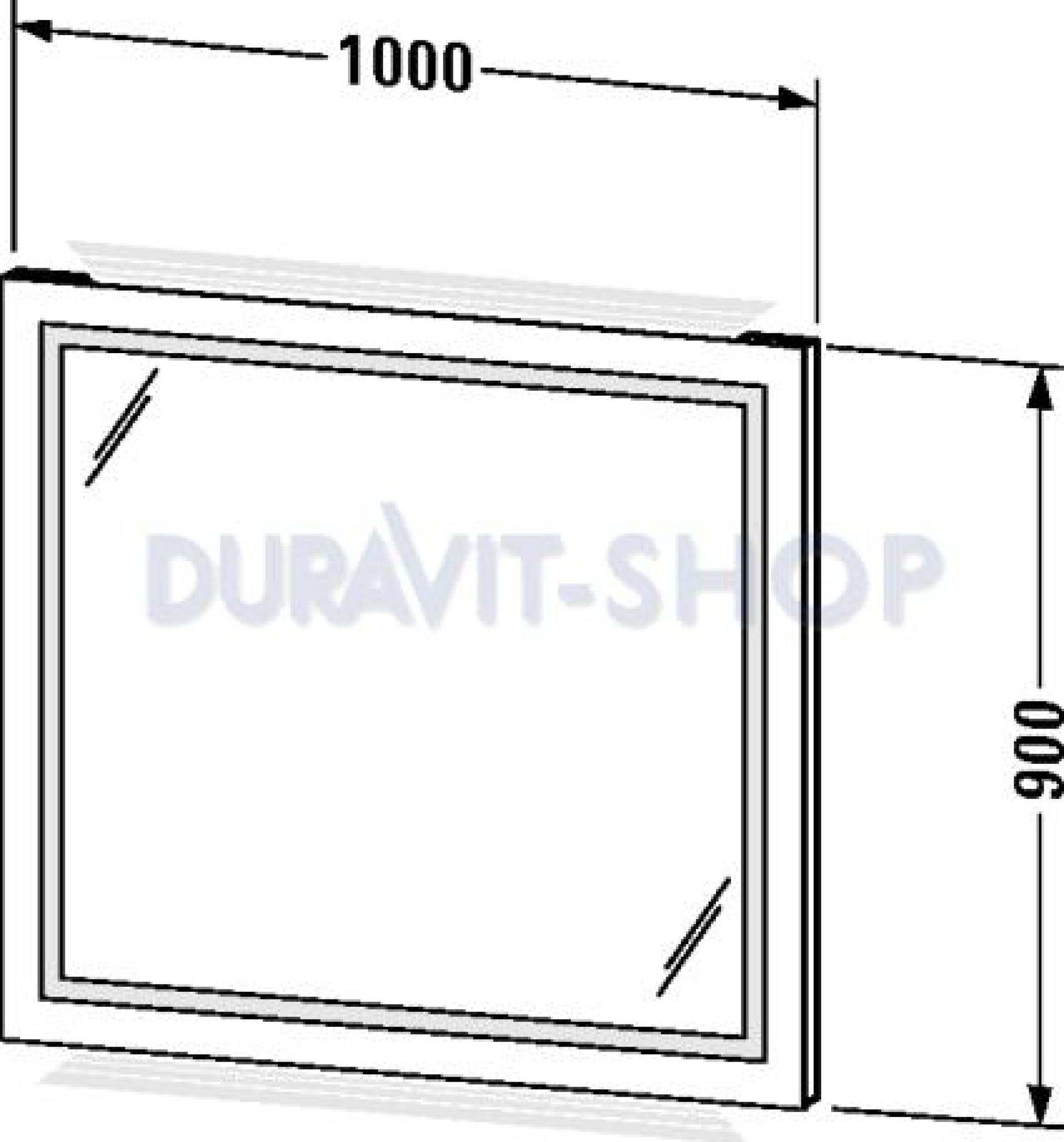 Зеркало с подсветкой 100х90 (дуб) Duravit Esplanade ES909100505 - duravit shop