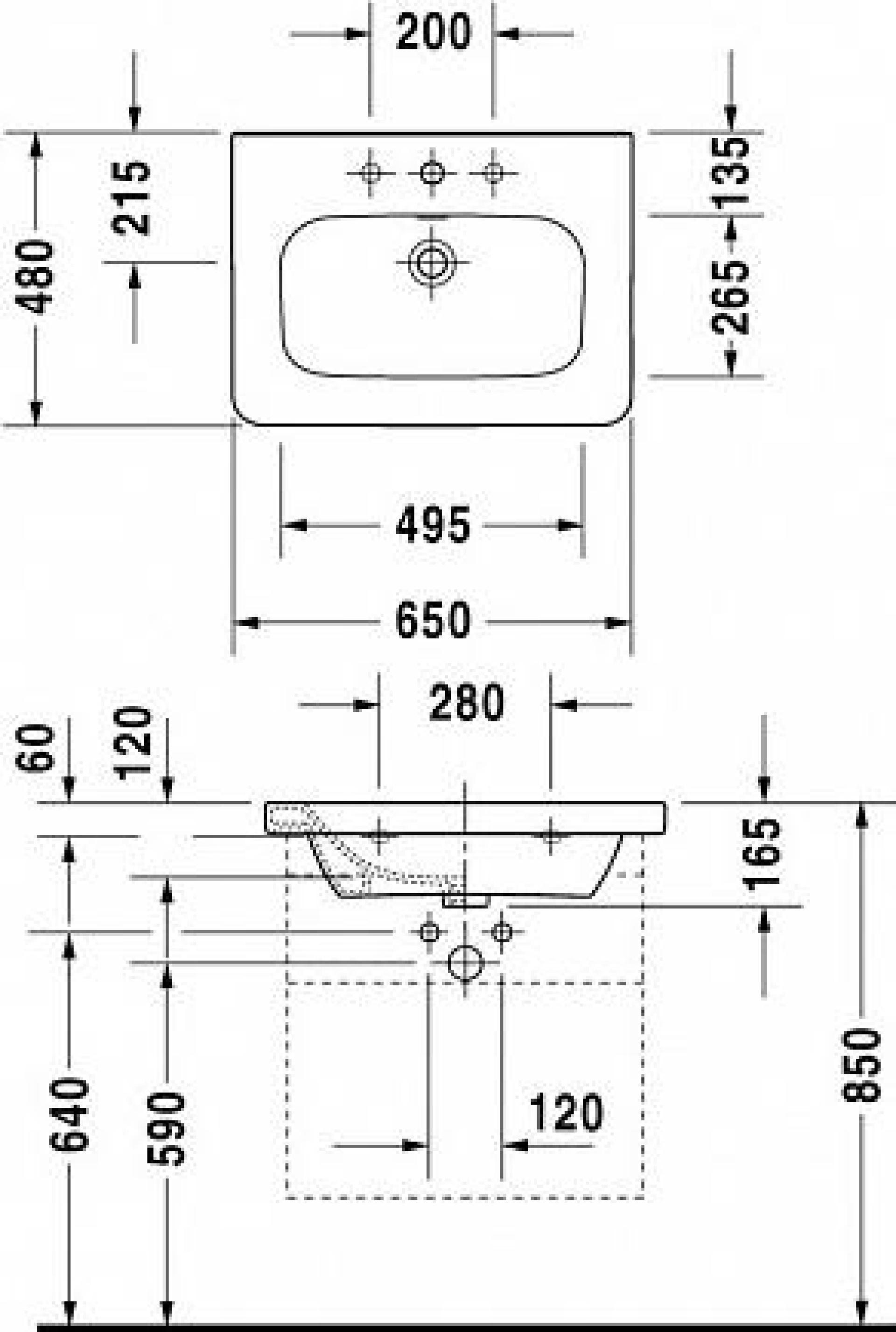 Раковина Duravit DuraStyle 232010 - duravit shop