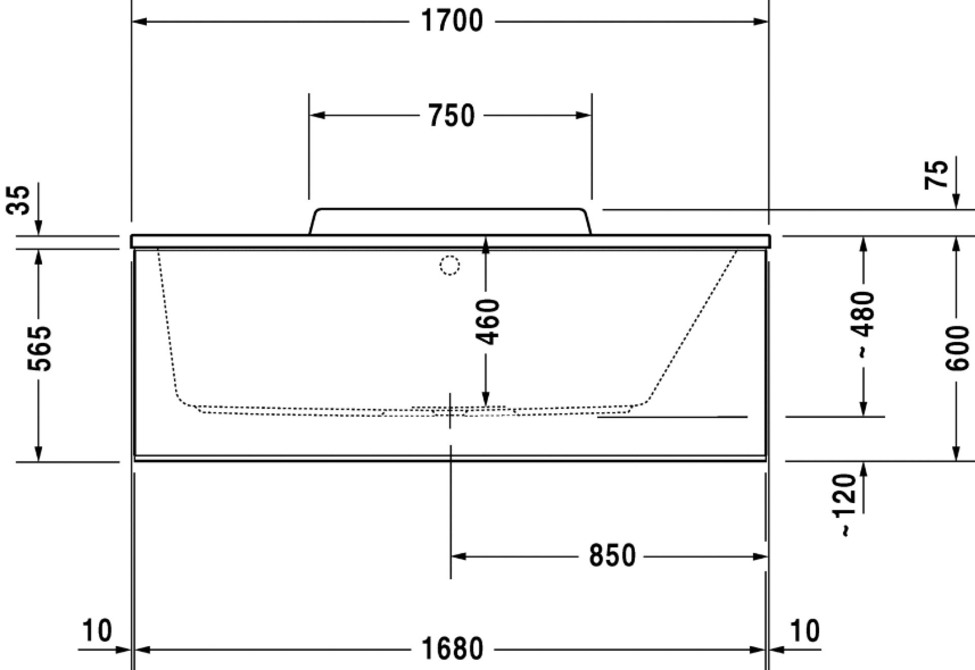 Ванна акриловая 170x70 Duravit Durastyle 700295 - duravit shop