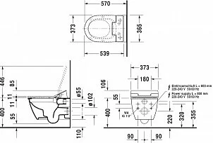 Подвесной унитаз Duravit Darling New SensoWash 256359 с электронной крышкой-биде - duravit shop