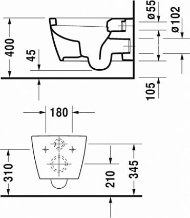 Комплект инсталляции Geberit 111.300.00.5 с подвесным унитазом Duravit 2528090000 и крышкой-сиденьем микролифт 0020090000 - duravit shop