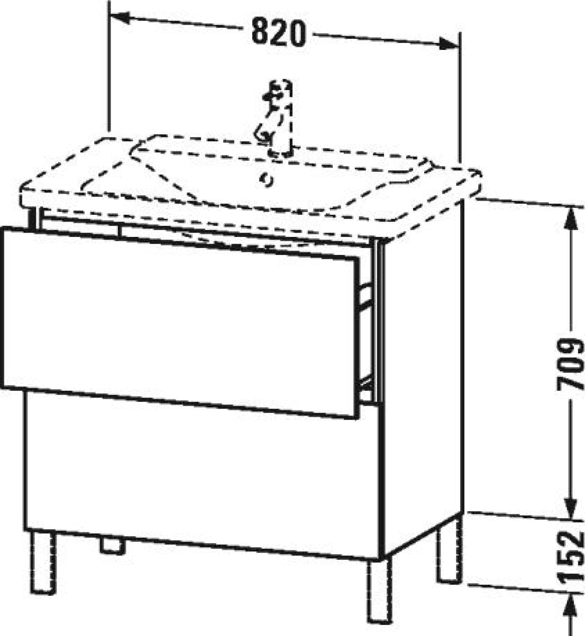 Тумба под раковину 82 см Duravit L-Cube  LC660102222,белая - duravit shop