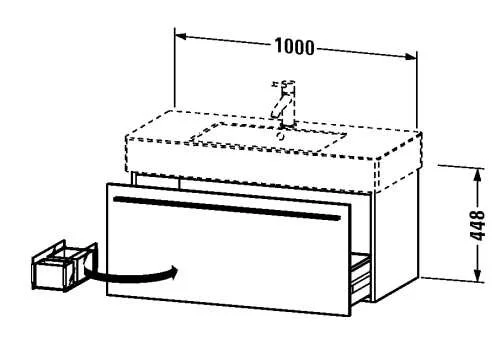 Тумба под раковину Duravit X-Large XL605308585 белый - duravit shop