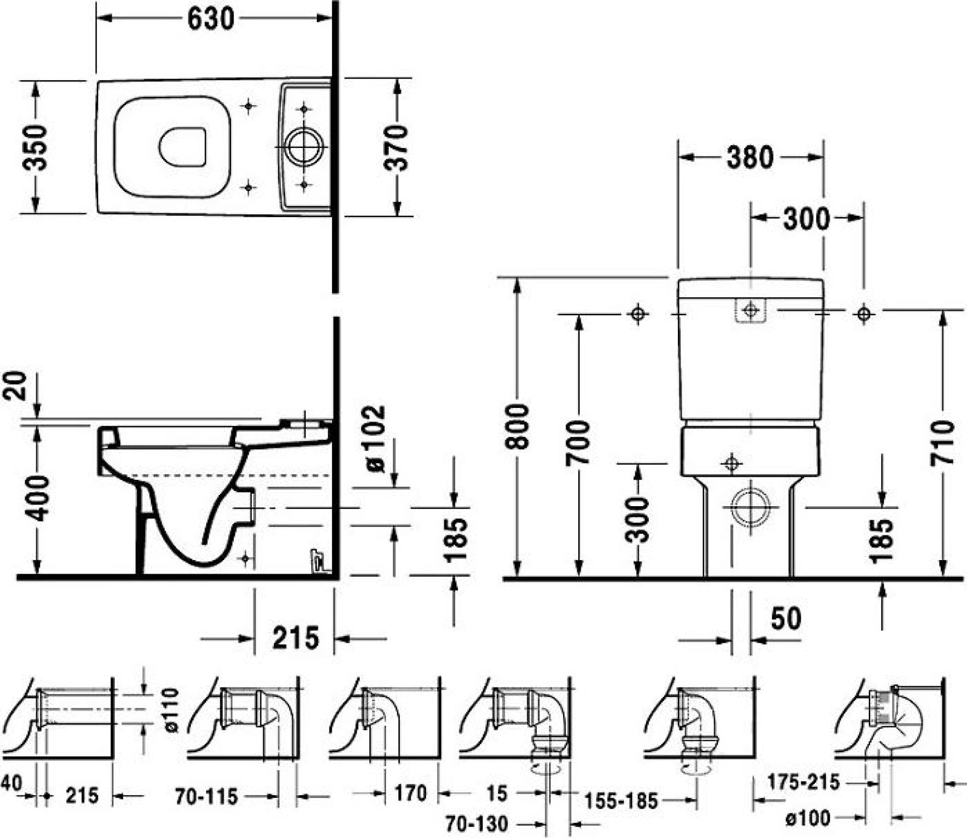 Чаша унитаза Duravit Vero 2116090000 - duravit shop