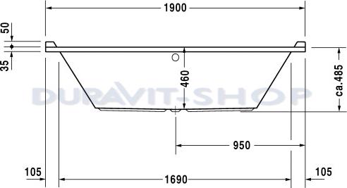 Акриловая ванна Duravit Starck 190x90 700206 - duravit shop