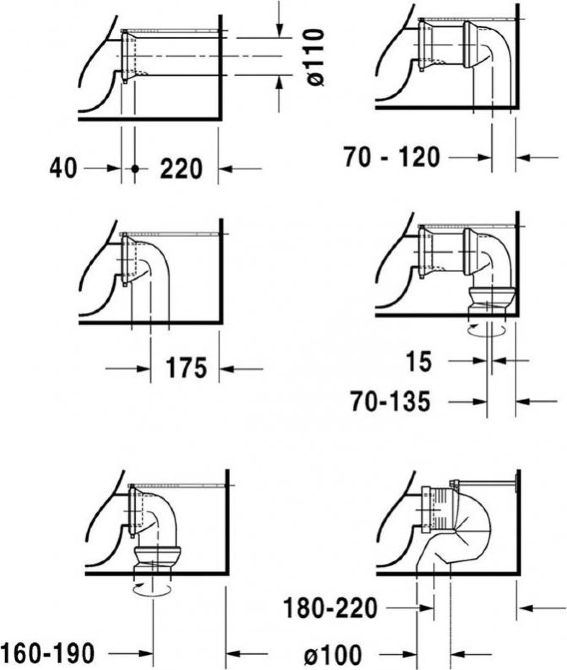 Чаша напольного унитаза Duravit Starck 1 0233090064 - duravit shop