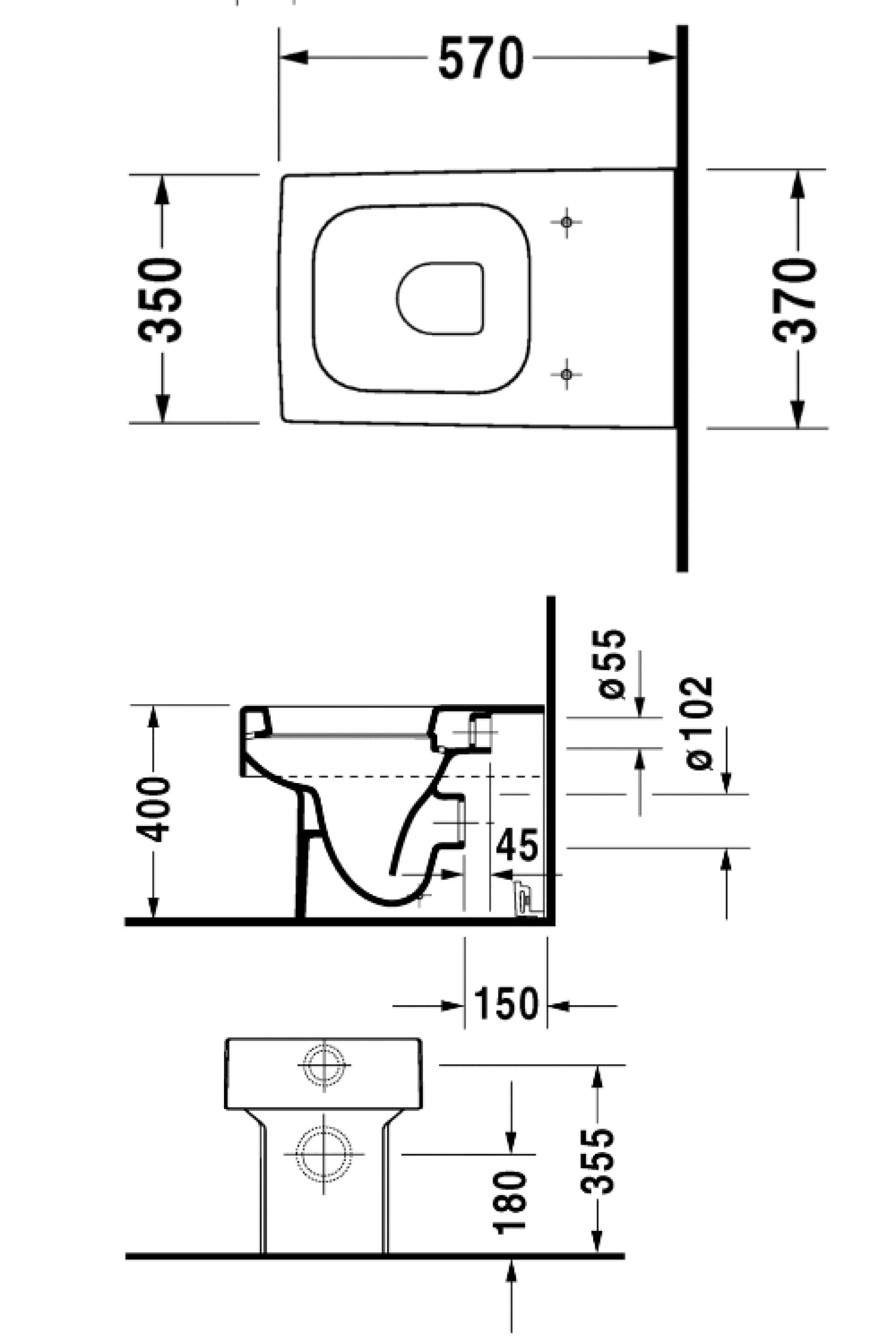 Унитаз приставной Duravit Vero 2117090000 - duravit shop