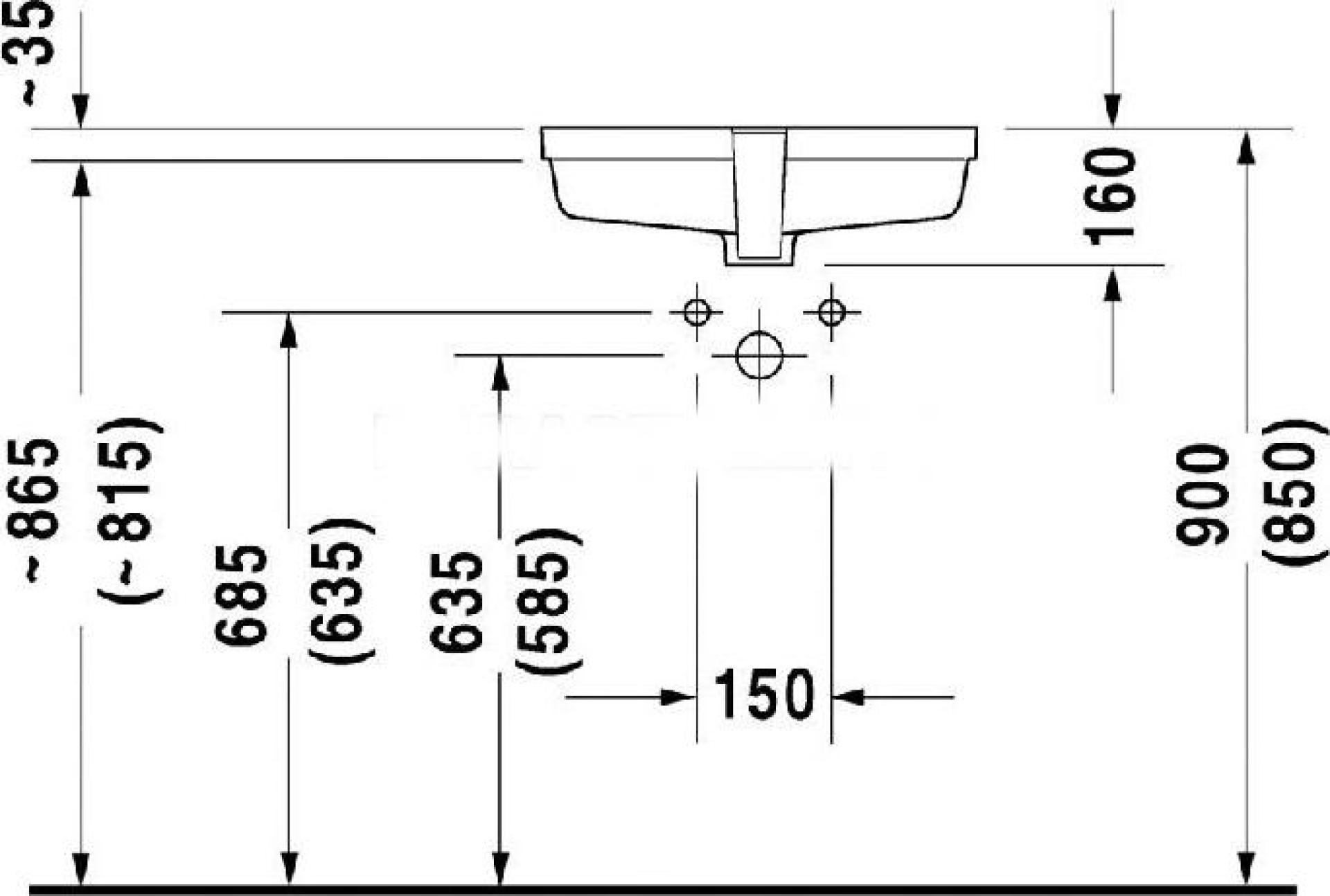 Раковина Duravit Viu 0330480000 48,5 - duravit shop