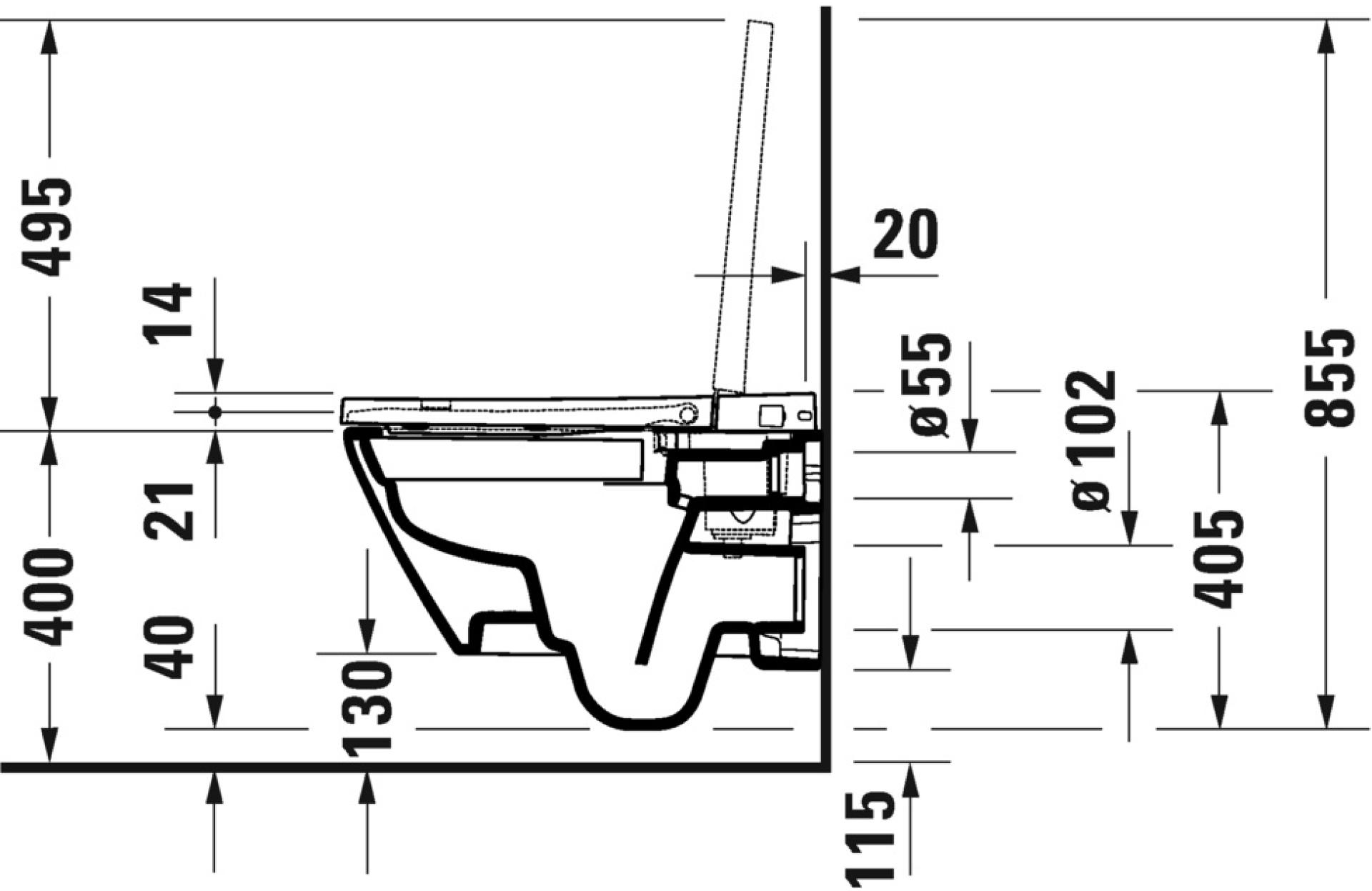 Унитаз подвесной Duravit D-Neo 654000012004300, белый - duravit shop