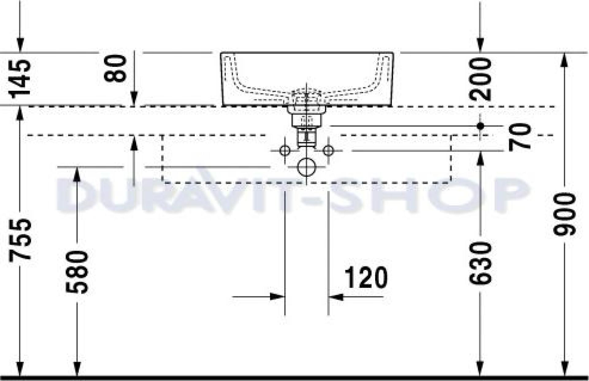 Раковина 48x48 Duravit Starck-1 0446480000 - duravit shop