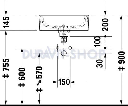 Раковина 48x48 Duravit Starck-1 0446480000 - duravit shop