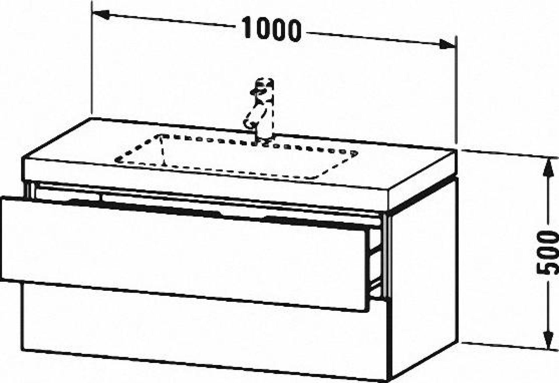 Тумба с раковиной 100 см Duravit L-Cube LC6928O1111, кашемир - duravit shop