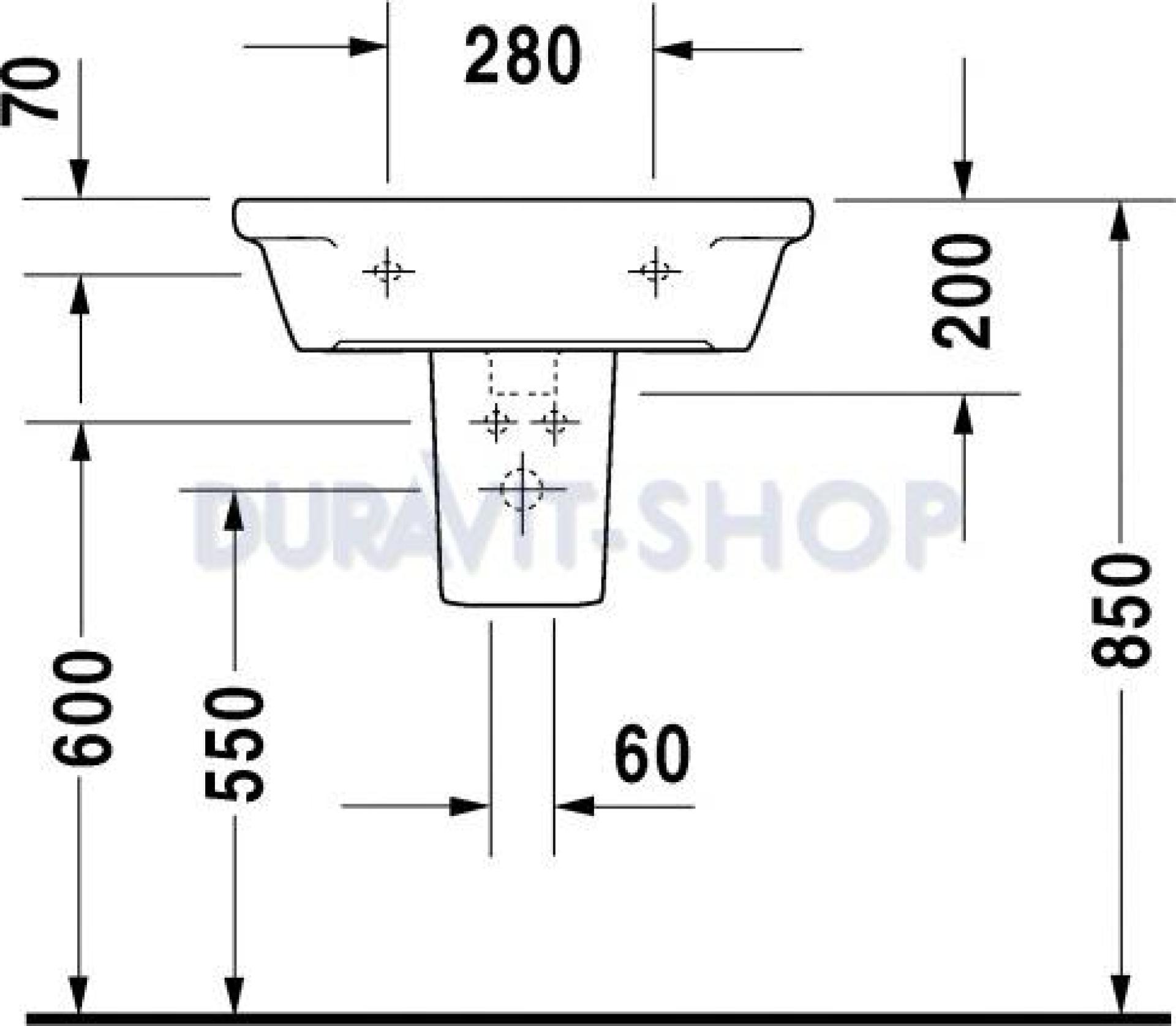 Раковина 60x50 Duravit Starck-2 0411600000 - duravit shop