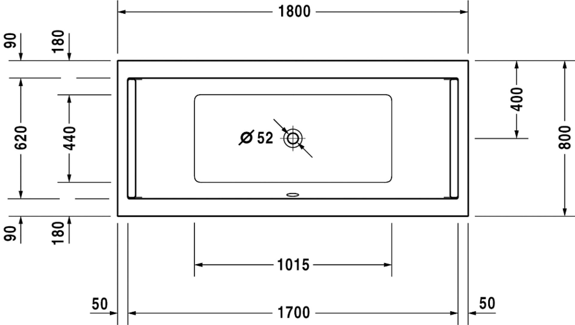 Ванна акриловая 180x80 Duravit Starck 700338 - duravit shop