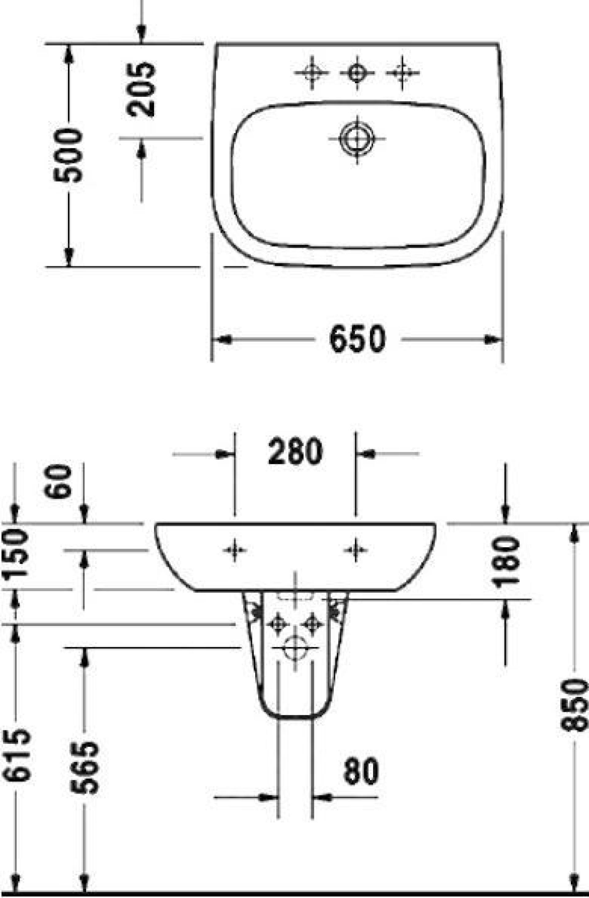 Раковина Duravit D-Code 23106500002 - duravit shop