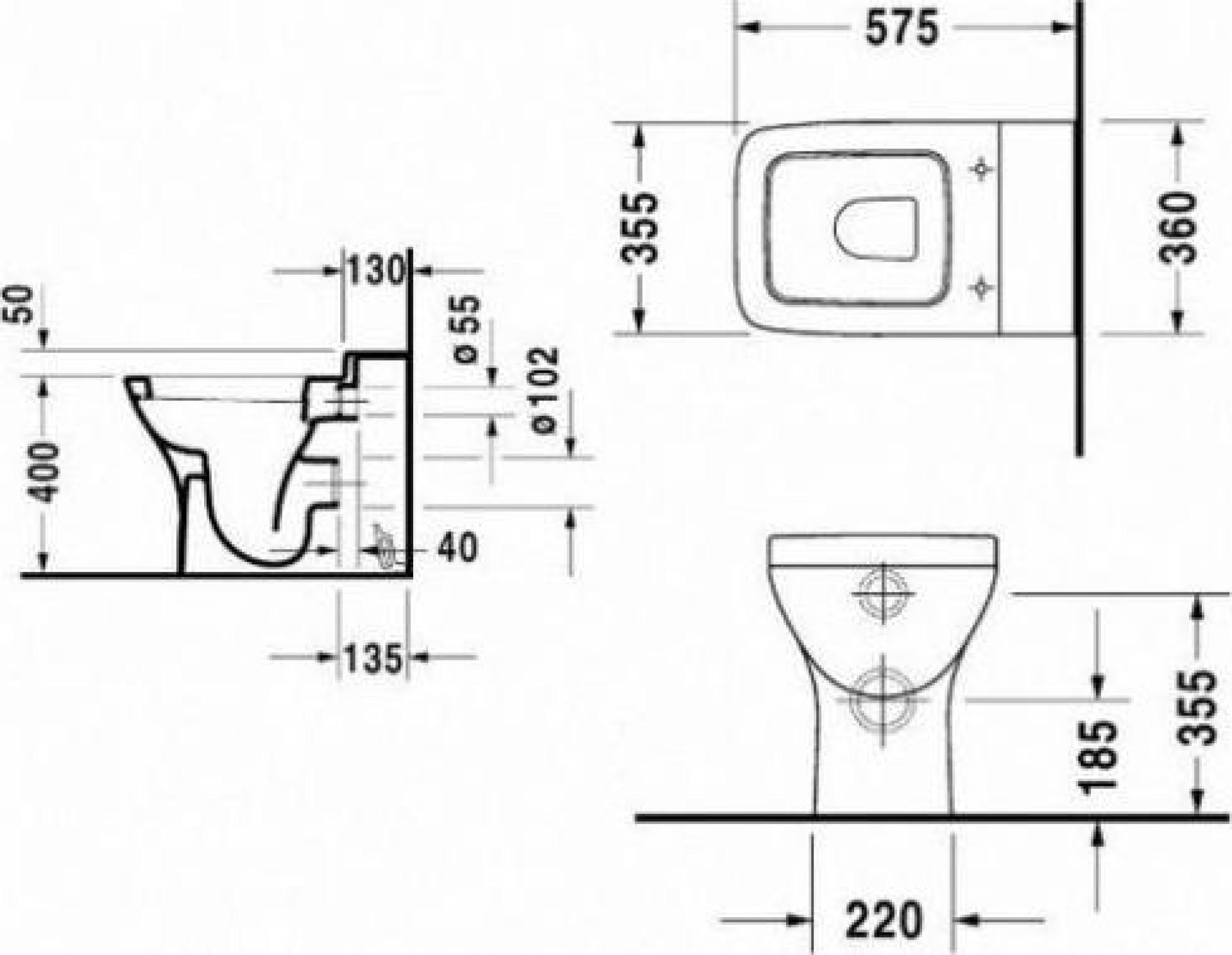 Унитаз приставной Duravit PuraVida 2132090000 - duravit shop