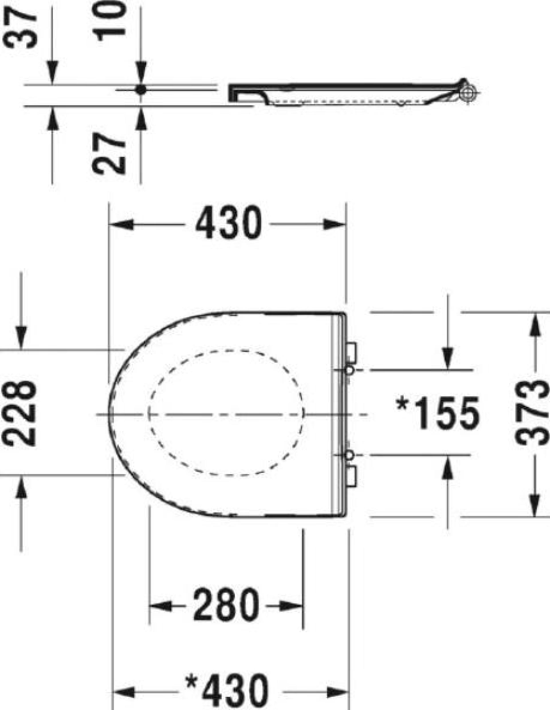 Подвесной унитаз Duravit DuraStyle 45620900A1 безободковый с сиденьем микролифт - duravit shop