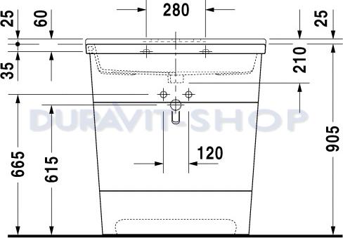 Тумба напольная 81см (белый лак) Duravit Esplanade  ES905105656 - duravit shop