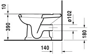 Напольный унитаз Duravit 1930 Series 022709 - duravit shop