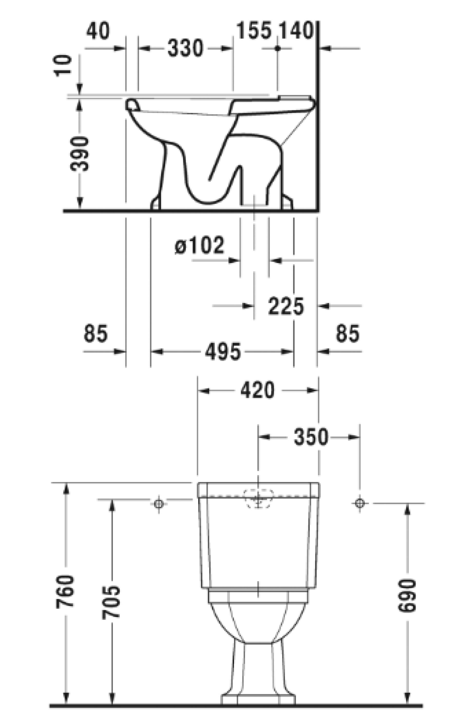 Чаша унитаза Duravit 1930 02270100001 - duravit shop