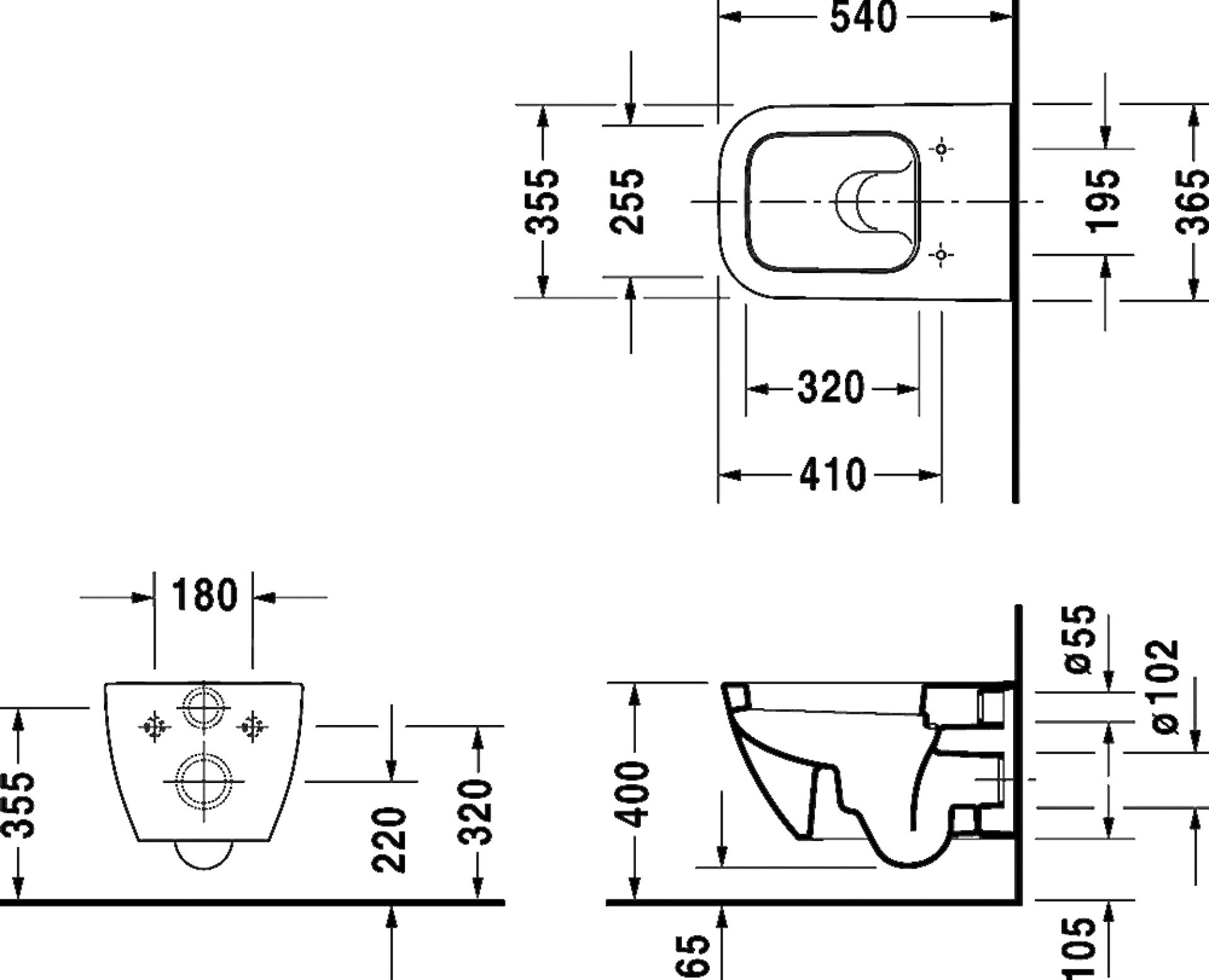 Унитаз подвесной Duravit Happy D-2 2221090000 - duravit shop