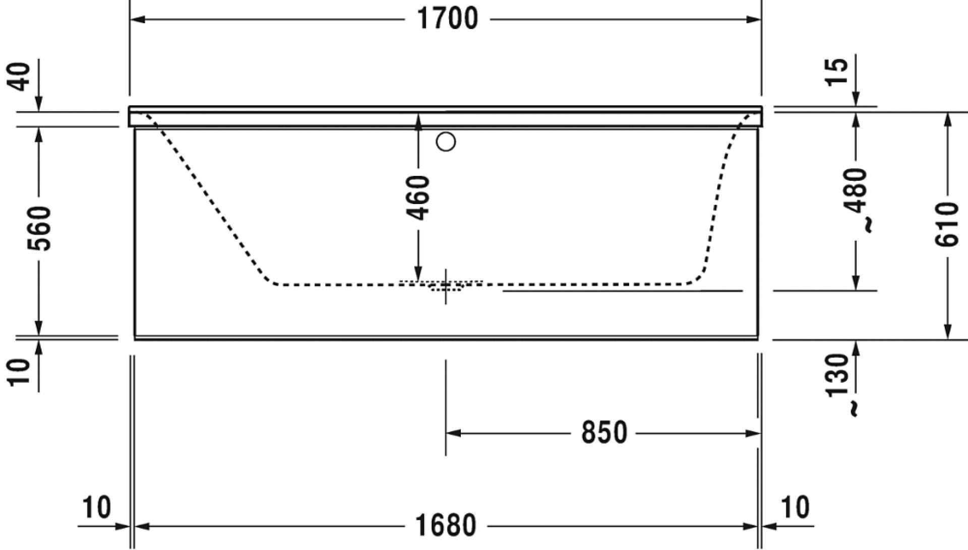 Ванна акриловая 170x70 Duravit P3 Comforts 700373 с ножками 790100 - duravit shop