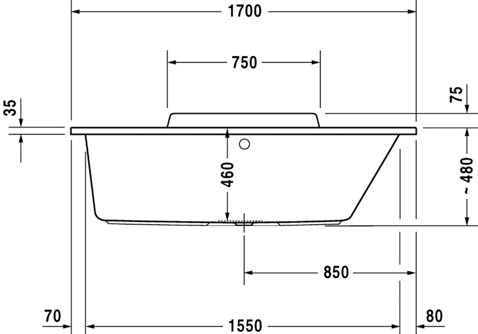 Ванна акриловая 170x70 Duravit Durastyle 700295 - duravit shop