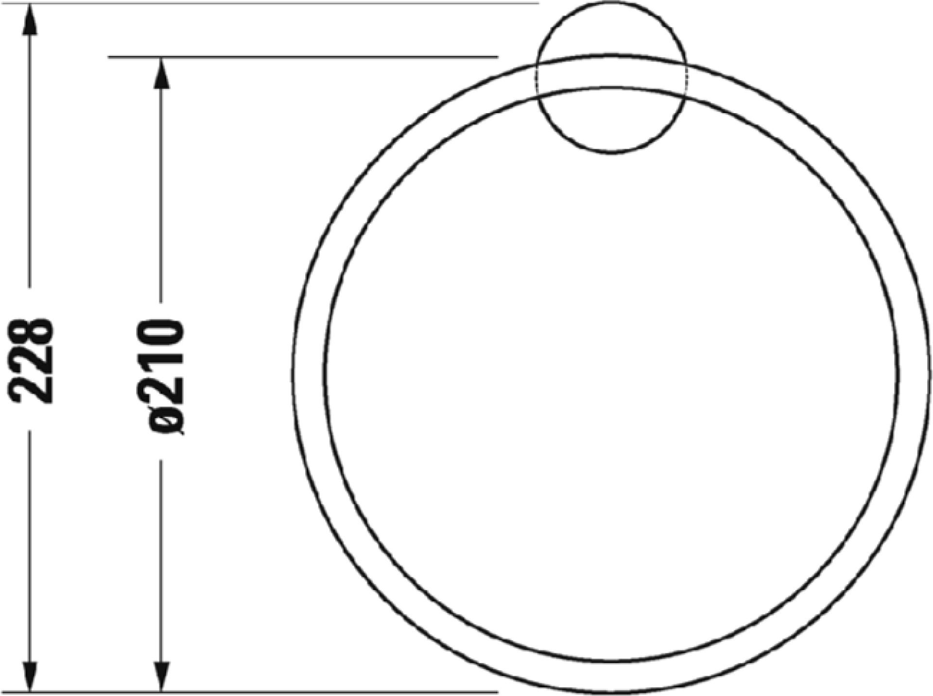 Полотенцедержатель Duravit Starck T 0099474600 кольцо, черный матовый - duravit shop