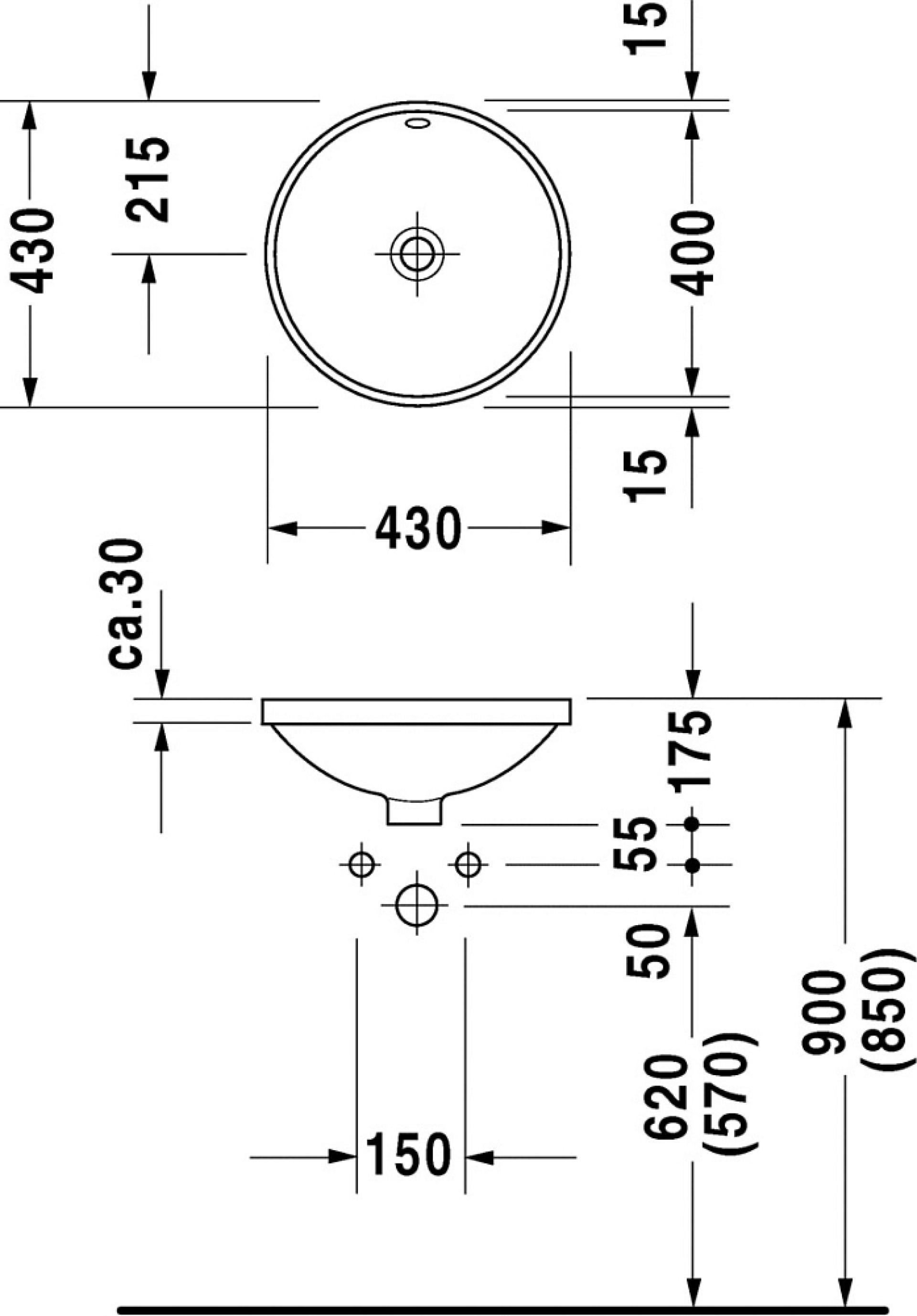 Рукомойник Duravit Architec 0468400000 - duravit shop