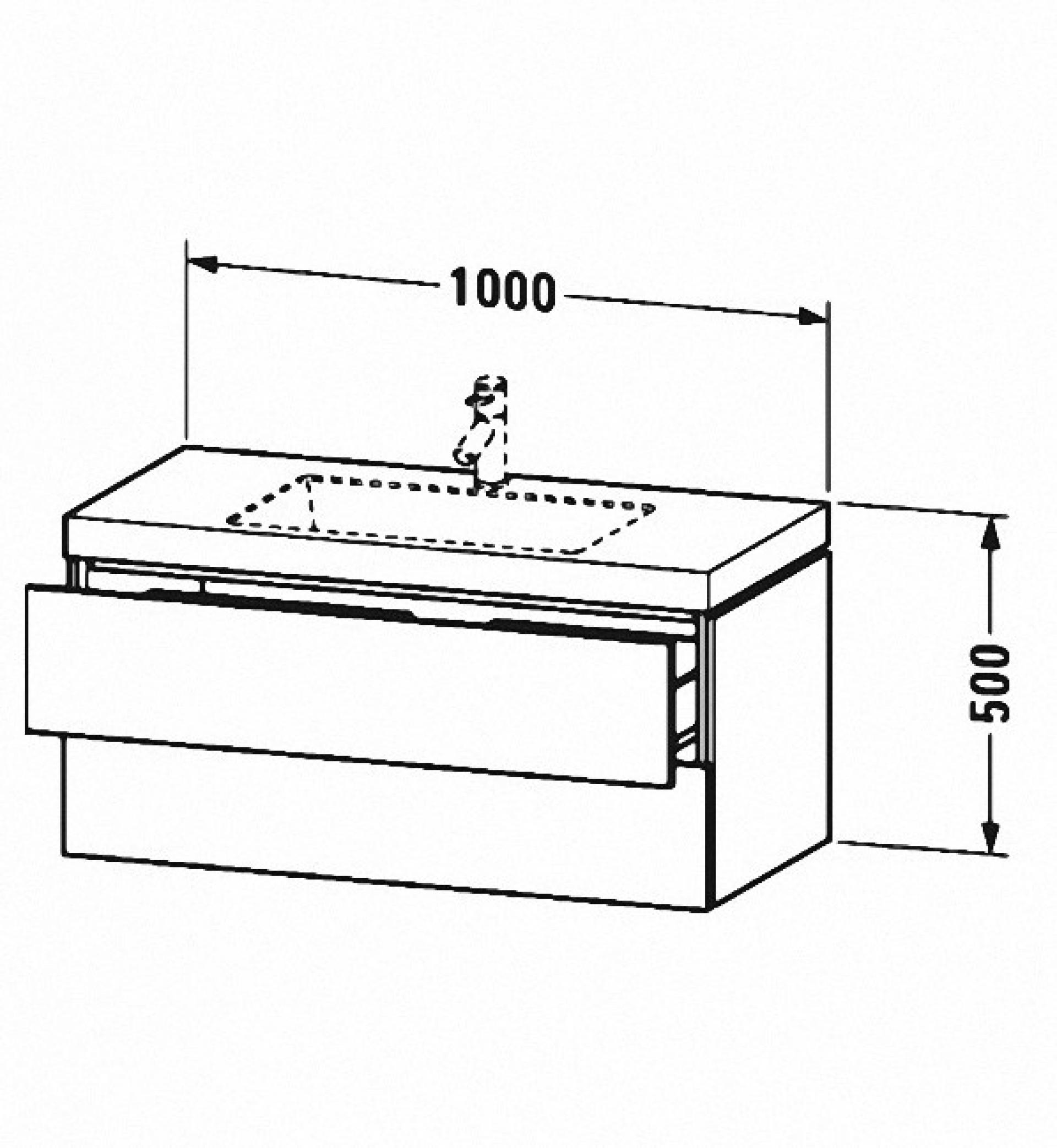 Тумба с раковиной 100 см Duravit L-Cube LC6928O1111, кашемир - duravit shop